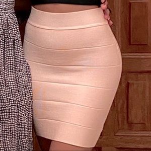 Bebe Bandage Pink Skirt